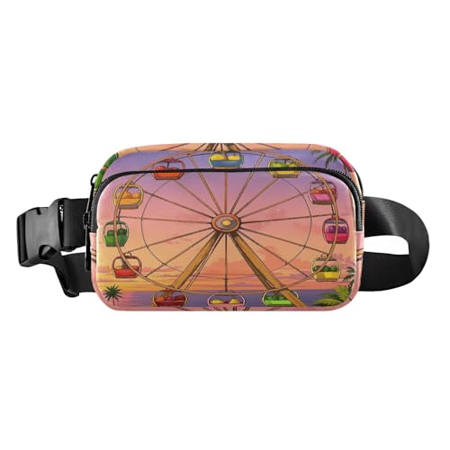 Fun Fruit Riesenrad Cartoon Modische Running Belt Bag Hüfttasche für Männer Frauen wasserdicht mit verstellbarem Riemen für Reisen Laufen Wandern Bolso de Lado Para, Lustige Frucht Riesenrad von miaozhen