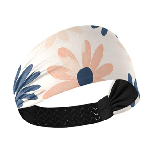 Gänseblümchen, rutschfest, marineblau, für Damen, dehnbarer Kopf für Damen, Basketball, Radfahren, Workout, Make-up, Cintillos de Pelo para mujeres von miaozhen