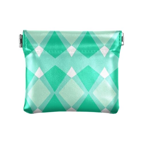 Geldbörse für Kleingeld, Raute, praktisch, für persönliche Gegenstände, Organizer für Damen, türkis, Mini-Monedas, Türkise Raute, 1 size von miaozhen