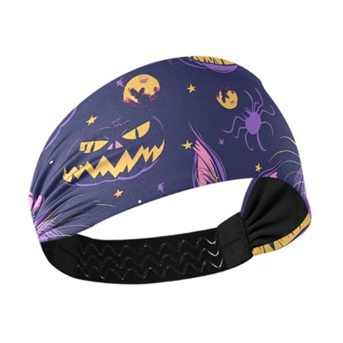 Grinsekatze, trendiges und rutschfestes Halloween-Haarband für Damen, modisch, dehnbare Schweißbänder für Workout, Basketball, athletisch, Sport, Fitnessstudio, Zubehör für Para el Cabello de Mujeres von miaozhen
