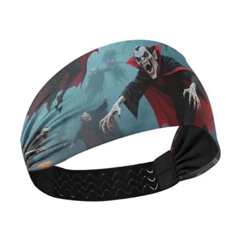 Halloween-Vampir, gruselig, rutschfest? Stirnband, dehnbare Stirnbänder für Damen, für Workout, Basketball, Tennis, Volleyball, Vendas, Para el Pelo Mujer von miaozhen