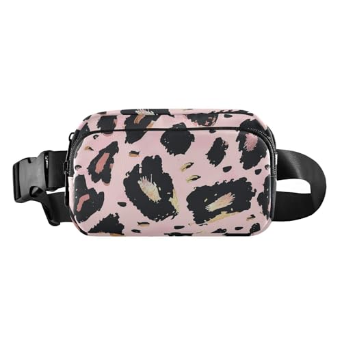Leopard Print Trendy Hüfttasche Fanny Pack für Frauen Männer Wasserdicht mit Verstellbarer Gürtel für Reisen Urlaub Running accesorios para correr mujer, Leopardendruck, Modern, Leopard Print, Modern von miaozhen