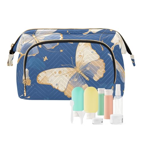 Make-up-Tasche für Damen, Motiv: zarte Tiere, Schmetterlinge, goldfarben, tragbar, für Make-up, Reisen, Bolsas para monedas de mujer, Zarte Tier-Schmetterlinge, goldfarben, Modern Make-up-Tasche für Damen, Motiv: zarte Tiere, Schmetterlinge, goldfarben, tragbar, für Make-up, Reisen, Bolsas para monedas de mujer, Zarte Tier-Schmetterlinge, goldfarben, Modern von miaozhen