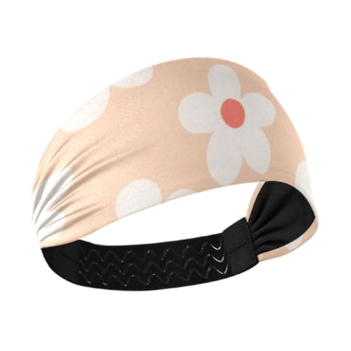 Niedliche Cartoon-Blumen, pfirsichfarben, rutschfest? Fitness-Stirnband, elastischer Kopf für Make-up, den täglichen Gebrauch, Make-up, Vendas para el pelo mujer von miaozhen