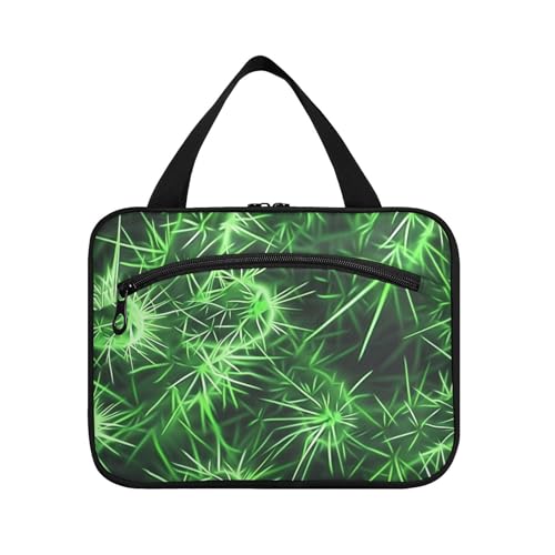 Old Slow Style Cactus Neon Green hanging toiletry kit for men with hook, designer waterproof for accessories for women estuche de maquillaje para mujer L, Old Slow Style Kaktus, Neongrün, Modern von miaozhen