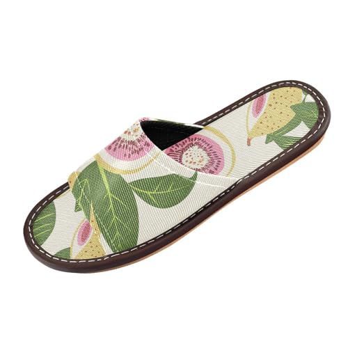 Old Slow Style Passionfruit Ivory2 Hausschuhe, für drinnen und draußen, waschbar, leicht, personalisierbar, Strandsandalen für Hotel, Reisen, Party, Pantuflas para mujer, Old Slow Style Passionsfrucht von miaozhen