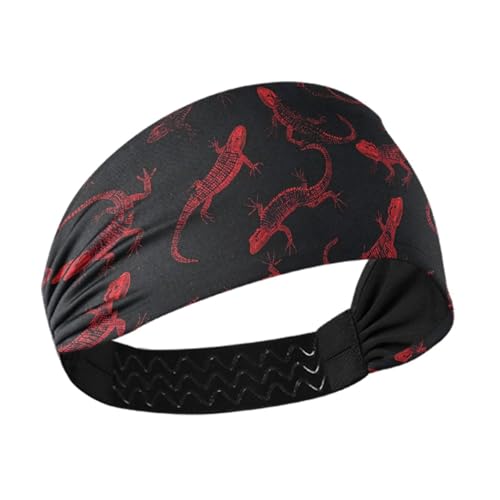 Schwarzes und rotes Halloween-böses Tier, rutschfest? Schweißband, Stirnband, elastische Schweißbänder für Damen, zum Wandern, für den täglichen Gebrauch, athletisch, Sport, Wandern, cintillos de pelo von miaozhen