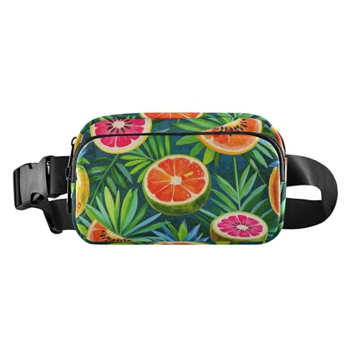 Sommerfarbene hawaiianische Frucht Mode Hüfttasche für Frauen Männer Mini mit verstellbarem Gurt zum Einkaufen Sport Arbeit bolso de lado para, Sommerfarbene hawaiianische Frucht, Modern, Sommer von miaozhen