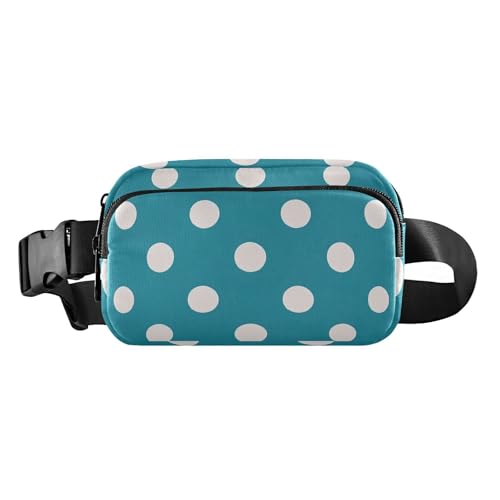 Stilvolle Gürteltasche für Damen und Herren, große Kapazität, mit verstellbarem Gurt, für Einkaufen, Sport, Arbeit, Grün, Cartoon-Punktgrün, Modern von miaozhen