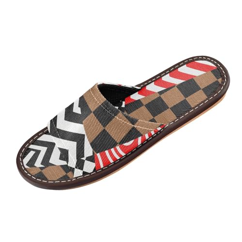Unregelmäßige geometrische Patttern-Hausschuhe für drinnen und draußen, waschbar, niedlich, personalisierbar, für Flugzeuggäste, Party, Sandalias de verano para mujer, Unregelmäßiger geometrischer von miaozhen