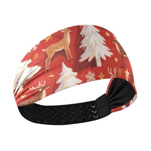 Weiße Weihnachtsbäume, kühlende Damen-Stirnbänder, dehnbare Schweißbänder für Make-up, Radfahren, Sport, Basketball, Zubehör, Para Cabello de Mujer von miaozhen