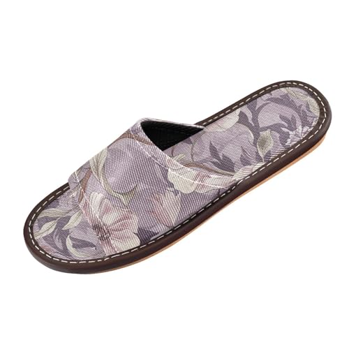 William Morris Stil Mauve Floral Braut Hausschuhe Indoor und Outdoor waschbar rutschfest personalisizado para Home Beach rutschfeste Sandalen für Flugzeug Gäste Party chanclas para mujer, William von miaozhen