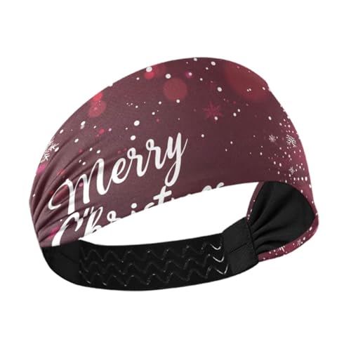 Winter Burgunderrot Weihnachten kühlende breite Stirnbänder für Damen, elastischer Kopf für den täglichen Gebrauch, Laufen, Fitnessstudio, Radfahren, Bandas para el cabello de mujer von miaozhen