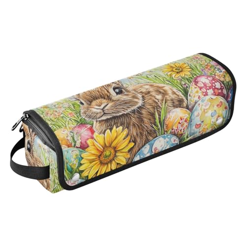 miaozhen 2-in-1-Haar-Werkzeug-Organizer mit herausnehmbarer, hitzebeständiger Matte, staubdicht, Reise-Glätteisen, Tasche für heiße Werkzeuge, Lockenstab und Glätteisen, Volumizer für Ostern, Happy von miaozhen