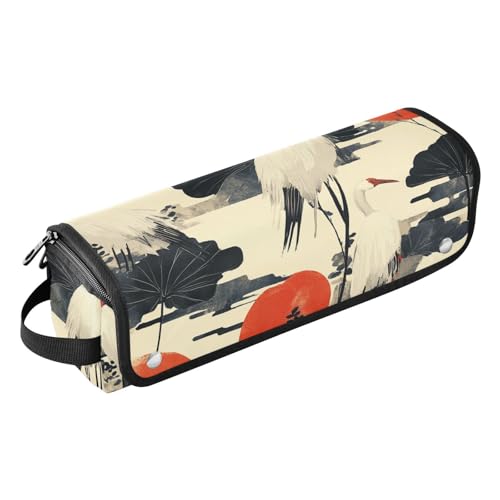 miaozhen 2-in-1-Haar-Werkzeug-Organizer mit hitzebeständigem Polster, tragbare Reise-Tragetasche für Glätteisen, Lockenstäbe, blau-rote Kranichblüten und Blätter, Reisetasche für Damen, Blaues rotes miaozhen 2-in-1-Haar-Werkzeug-Organizer mit hitzebeständigem Polster, tragbare Reise-Tragetasche für Glätteisen, Lockenstäbe, blau-rote Kranichblüten und Blätter, Reisetasche für Damen, Blaues rotes von miaozhen