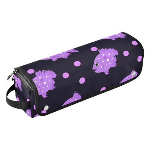 miaozhen 2-in-1-Haar-Werkzeug-Organizer und hitzebeständige Matte mit Reißverschluss-Tragetasche, flacher Lockenstab, wasserdichter Organizer für Glätteisen, Lockenstab, Haartrockner, Pufferfisch, von miaozhen