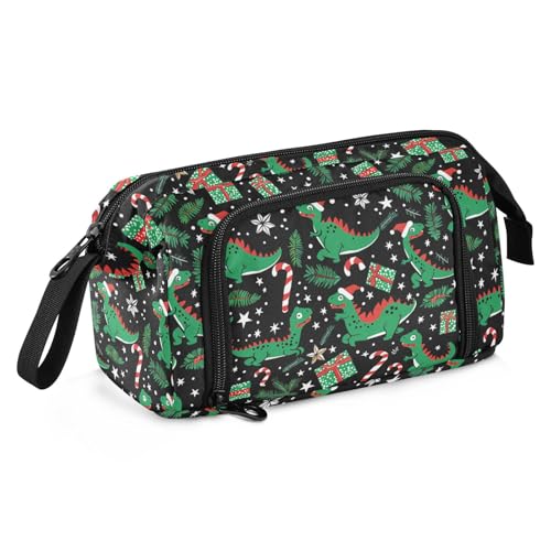 miaozhen Bleistift Federmäppchen Große Kapazität Spezielle Federmäppchen Multifunktions Federmäppchen mit Fächern für Schüler Mittelschule liefert süße Weihnachten Dinosaurier Süßigkeiten Stick von miaozhen