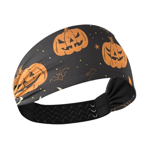 miaozhen Buffalo for Trick or Treat Orange Halloween no slip headband holder Stretchy hairbands for Volleyball Gym Tennis washing face bandas elásticas para el cabello von miaozhen