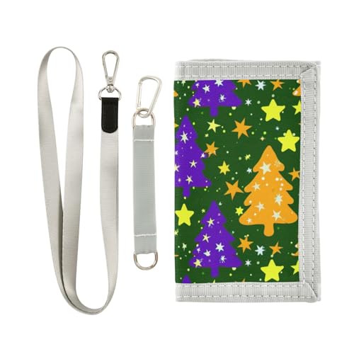 miaozhen Bunte dreifach gefaltete Geldbörse mit Weihnachtsbaum-Sternen, für Herren und Damen, minimalistisch, bunt, mit Umhängeband, Cartera Para Hombre, Bunte Weihnachtsbaumsterne, grün, 1 size miaozhen Bunte dreifach gefaltete Geldbörse mit Weihnachtsbaum-Sternen, für Herren und Damen, minimalistisch, bunt, mit Umhängeband, Cartera Para Hombre, Bunte Weihnachtsbaumsterne, grün, 1 size von miaozhen