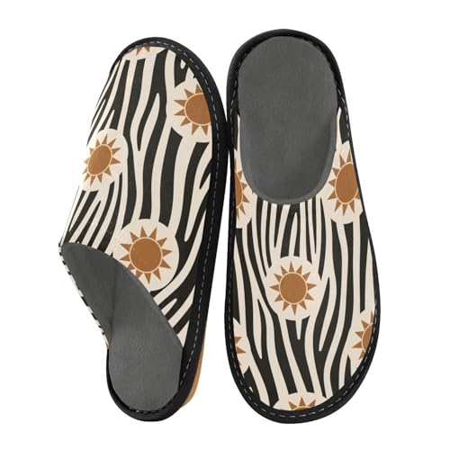 miaozhen Damen-Hausschuhe, Boho-Stil, Sonnenstreifen, für den Innenbereich, Memory-Schaum, warme und gemütliche Hausschuhe, Boho Sun Stripe, 8.5-9 US Women/7.5-8 US Men von miaozhen