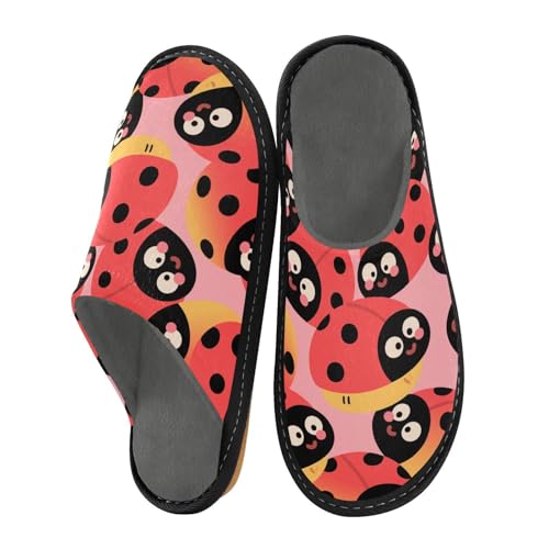 miaozhen Damen Hausschuhe Cartoon Niedlich Rot Indoor Hausschuhe Memory Foam Home Schuhe Home Schuhe Für Frauen Zimmer Hausschuhe, Cartoon Cute Red, 10-10.5 US Women/9-9.5 US Men von miaozhen