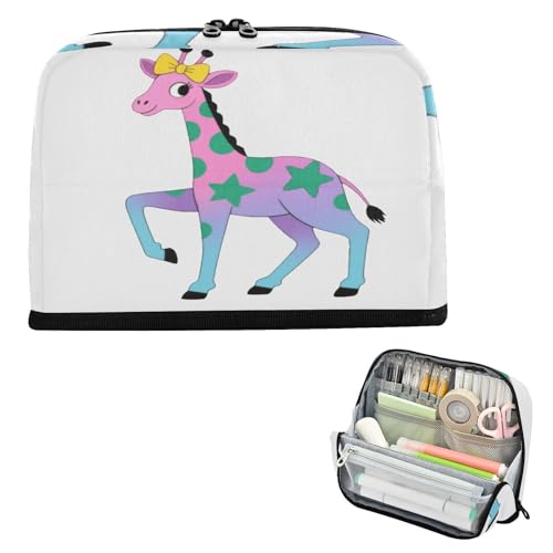 miaozhen Federmäppchen, Organizer, große Kapazität, Make-up-Tasche, Mehrzweck-Schreibwaren, Federmäppchen für adrette Schulbedarf, niedliche Tiere, Giraffe, pfirsichblaue Schleife, estuchera para miaozhen Federmäppchen, Organizer, große Kapazität, Make-up-Tasche, Mehrzweck-Schreibwaren, Federmäppchen für adrette Schulbedarf, niedliche Tiere, Giraffe, pfirsichblaue Schleife, estuchera para von miaozhen