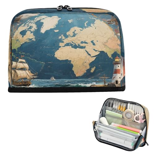 miaozhen Federmäppchen, Organizer, große Kapazität, Make-up-Tasche mit Schlitz, Schreibwaren-Organizer für Krankenschwestern, adrette Schulbedarf, Retro-Stil, Karte, bunt, Bolsa para utiles escolares miaozhen Federmäppchen, Organizer, große Kapazität, Make-up-Tasche mit Schlitz, Schreibwaren-Organizer für Krankenschwestern, adrette Schulbedarf, Retro-Stil, Karte, bunt, Bolsa para utiles escolares von miaozhen