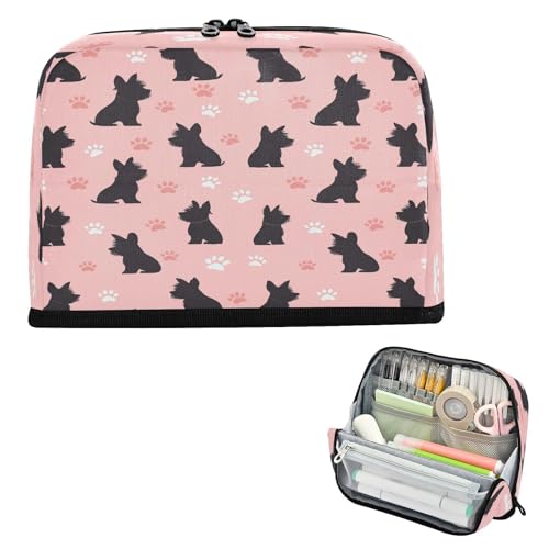 miaozhen Federmäppchen, Organizer, großes Fassungsvermögen, erweiterbare Organizer-Box für Teenager, High School, schwarz, Scottish Terrier, Paw Peach Lapiceras para ninos miaozhen Federmäppchen, Organizer, großes Fassungsvermögen, erweiterbare Organizer-Box für Teenager, High School, schwarz, Scottish Terrier, Paw Peach Lapiceras para ninos von miaozhen