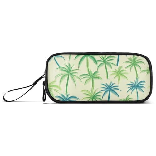 miaozhen Federmäppchen aus Nylon, mit Reißverschluss, grüne Palmen, Sommer, große Kapazität, Federmäppchen, Schreibwaren-Organizer für College-Frauen, Estuche Para von miaozhen
