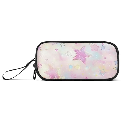 miaozhen Federmäppchen für Jungen, Nylon, niedliche Sterne, Blush Farbe, großes Fassungsvermögen, Schule, Schreibwaren für Grundschulmänner von miaozhen