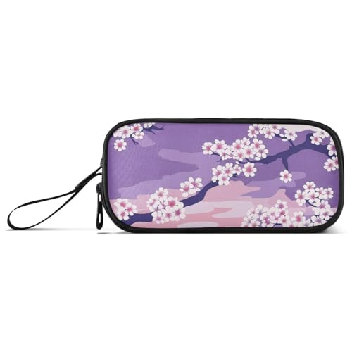 miaozhen Federmäppchen für Teenager, Nylon, japanischer Stil, großes Fassungsvermögen, Federmäppchen mit Fächern, Schreibwaren für Grundschulkinder, Lavendelfarben von miaozhen