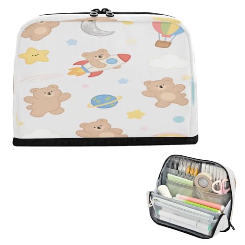 miaozhen Federmäppchen mit großem Fassungsvermögen, Federmäppchen mit Reißverschluss, Schreibwaren, Federmäppchen für Krankenschwestern, Elementar, Cartoon, niedlicher Braunbär, Cartucheras, escolares von miaozhen