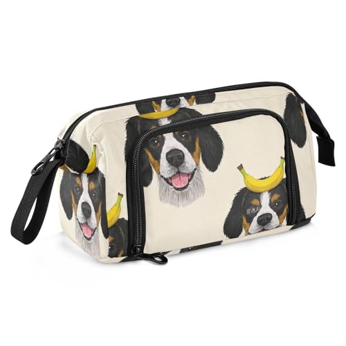 miaozhen Federmäppchen mit großem Fassungsvermögen, Federmäppchen mit Schlitz, Federmäppchen für die Schule für Frauen, College, Cartoon, niedlicher Bananen-Hund, articulos para la escuela von miaozhen