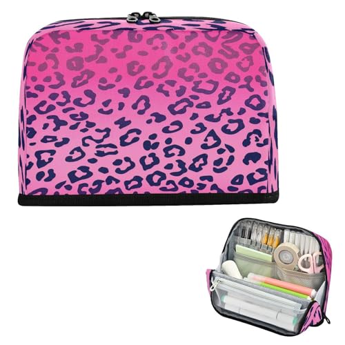 miaozhen Federmäppchen mit großem Fassungsvermögen, niedlich, Mehrzwecktasche für Jugendliche, Schule, Must-Haves, rosa Leopardenmuster, estuche para lapices nina miaozhen Federmäppchen mit großem Fassungsvermögen, niedlich, Mehrzwecktasche für Jugendliche, Schule, Must-Haves, rosa Leopardenmuster, estuche para lapices nina von miaozhen