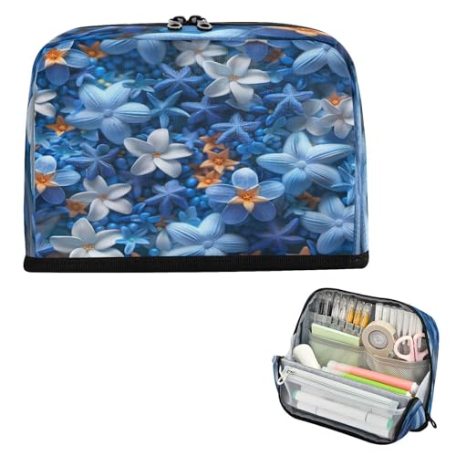 miaozhen Federmäppchen mit großem Fassungsvermögen, niedlicher Organizer für Studenten, adrette Schulbedarf, Sternblume, Saphirblau, moderne Dekoration, estuchera para lapices von miaozhen