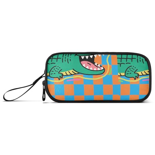 miaozhen Große Nylon-Federmäppchen, Krokodil, kariert, Orange / Blau, große Kapazität, Reißverschluss, Netz, Federmäppchen, Schule, Schreibwaren für adrette Schule, Herren, Esuche Para miaozhen Große Nylon-Federmäppchen, Krokodil, kariert, Orange / Blau, große Kapazität, Reißverschluss, Netz, Federmäppchen, Schule, Schreibwaren für adrette Schule, Herren, Esuche Para von miaozhen