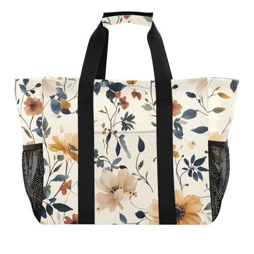 miaozhen Große Utility-Tragetasche Argentinien Blume Ceibo faltbar mit Fächern Canvas von miaozhen