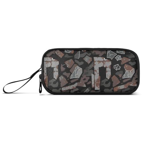 miaozhen Großes Federmäppchen aus Nylon, mit Reißverschluss, Camouflage, Metall, braunes Fragment, dunkel, hohe Kapazität, Schreibwaren für elementare Kinder miaozhen Großes Federmäppchen aus Nylon, mit Reißverschluss, Camouflage, Metall, braunes Fragment, dunkel, hohe Kapazität, Schreibwaren für elementare Kinder von miaozhen