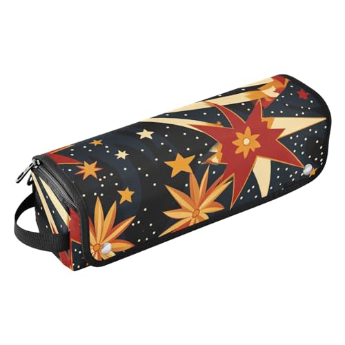 miaozhen Haar-Werkzeug-Reisetasche für Frauen mit Eisenmatte, Lockenstab Reisehalter, Aufbewahrungstasche für Flacheisen, heiße Werkzeuge und Haarpflege-Accessoires, Stern im japanischen Stil, für von miaozhen