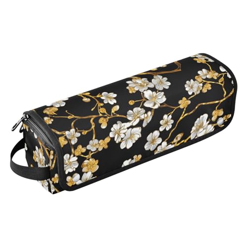 miaozhen Haarwerkzeug Reisetasche für Frauen mit abnehmbarer hitzebeständiger Matte Lockenstab Reisehalter Aufbewahrungstasche für Glätteisen, Glätteisen, Lockenstäbe, Schwarz und Gold Vintage Blumen miaozhen Haarwerkzeug Reisetasche für Frauen mit abnehmbarer hitzebeständiger Matte Lockenstab Reisehalter Aufbewahrungstasche für Glätteisen, Glätteisen, Lockenstäbe, Schwarz und Gold Vintage Blumen von miaozhen