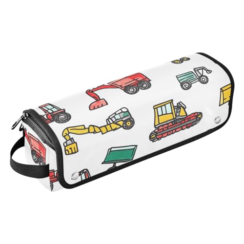 miaozhen Hair Tools Reisetasche mit hitzebeständigem Polster, tragbarer Haarstyling-Werkzeug-Organizer für Glätteisen, Lockenstäbe, Kritzelei-Stil, Baufahrzeuge, Reisezubehör für Reisen, Baufahrzeuge von miaozhen