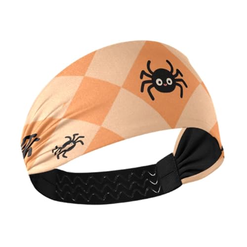 miaozhen Halloween-Stirnbänder mit Spinne, kühlend, für Damenhaar, dehnbare Schweißbänder für Tennis, Laufen, Wandern, athletische Sport-Bandas para el sudor von miaozhen