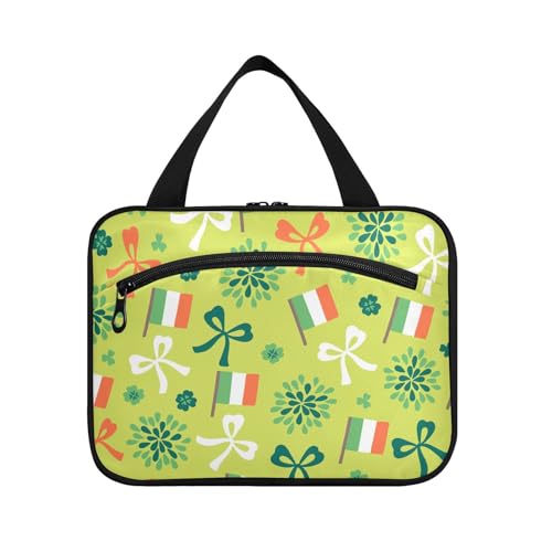 miaozhen Happy St Flag Tree Hängetaschen für Damen, Toilettenartikel mit Haken, Designermode für Reisen, Muss Bolso de Maquillaje para mujer L, Happy St Flaggenbaum, Modern von miaozhen