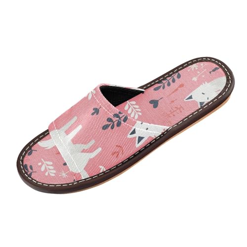 miaozhen Hausschuhe für Herren und Damen, Dschungeltiere, pfirsichfarben, für drinnen und draußen, atmungsaktiv, niedlich, für Reisen, Pool, Party, Zapatillas para mujer elegant, Dschungeltier Hund von miaozhen