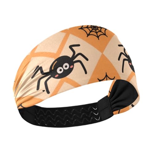 miaozhen Hollween schwarze Spinne rutschfeste Damen-Stirnbänder, dehnbar, Schweiß für Make-up, Basketball, Laufen, Basketball, Bandas, elásticas para el cabello von miaozhen