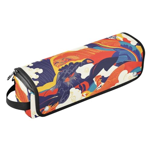 miaozhen Hot Hair Tools Reisetasche mit herausnehmbarer, hitzebeständiger Matte, Tragetasche, flacher Lockenstab, wasserdichter Organizer für Glätteisen, Lockenstab, Haartrockner, japanischer Stil, von miaozhen