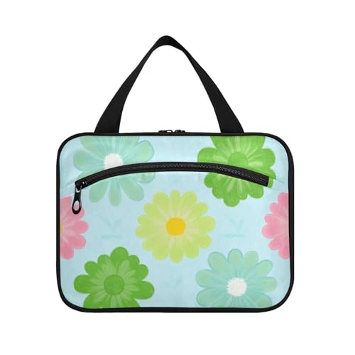 miaozhen Hübsche Gänseblümchen-Blumenmuster, pfirsichblau, hängende Rasiertasche für Herren mit Haken, Designer erweiterbar für reisende Frauen estuche para brochas maquillaje L, Schönes miaozhen Hübsche Gänseblümchen-Blumenmuster, pfirsichblau, hängende Rasiertasche für Herren mit Haken, Designer erweiterbar für reisende Frauen estuche para brochas maquillaje L, Schönes von miaozhen