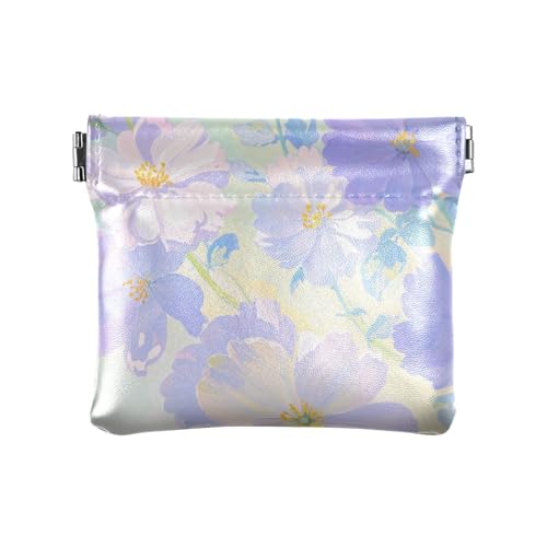 miaozhen Kosmetiktasche mit Ölgemälde, Gänseblümchen, für Geldbörse, ausgefallene Tasche, Geldbörse, Make-up-Tasche für Männer und Frauen, Reisen, Bolsa Pequena Para Monedas, Sommerviolettes Ölgemälde von miaozhen