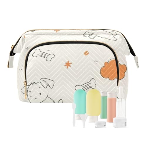 miaozhen Kosmetiktasche mit niedlichem Cartoon-Hund, für Damen, Münzgeldbörse, für wichtige Dinge, Niedliche Cartoon-Hunde, Modern von miaozhen
