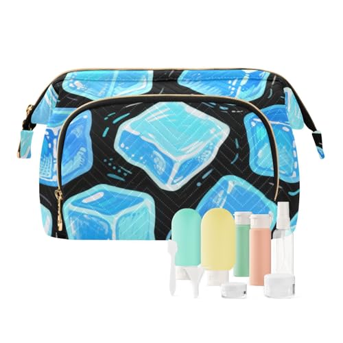 miaozhen Make-up-Tasche mit Eiswürfeln, tragbar, für Damen, Sommerblau, Sommerblauer Eiswürfel, Modern von miaozhen